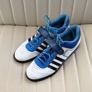 Adidas Powerlift 2.0 Men's 12 Workout Shoes White Black Athletic Gym Sneakers